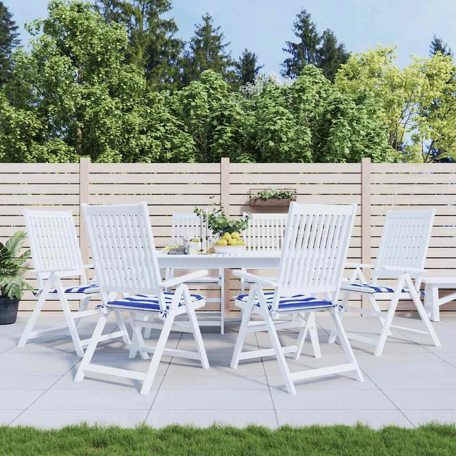 Coussins de chaise de jardin lot de 6 40x40x4 cm tissu