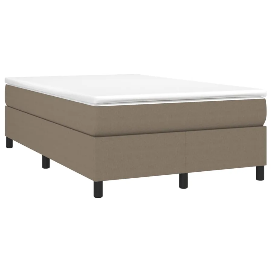 Sommier à lattes de lit avec matelas Taupe 120x200 cm Tissu - 3