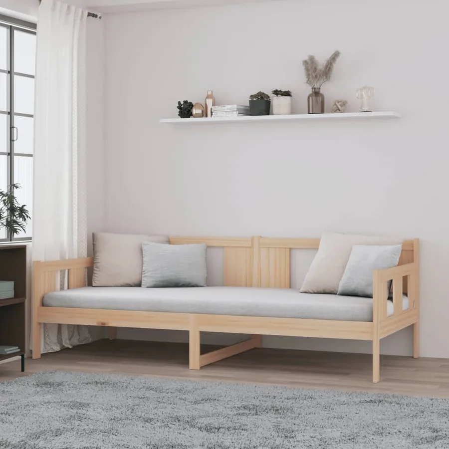 Lit de jour sans matelas bois de pin massif 80x200 cm
