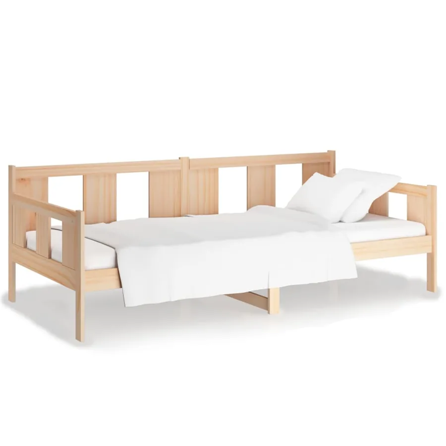 Lit de jour sans matelas bois de pin massif 80x200 cm - 2