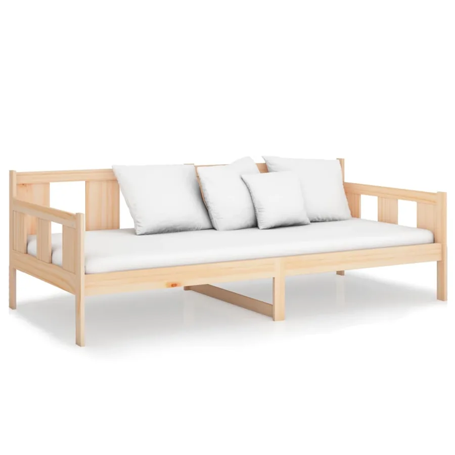 Lit de jour sans matelas bois de pin massif 80x200 cm - 5