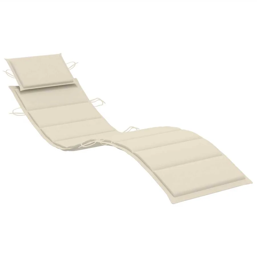 Chaise longue de jardin avec table et coussin Bois d'acacia - 6