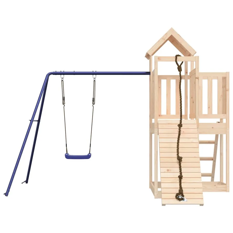 Aire de jeux d'extérieur bois de pin massif - 4