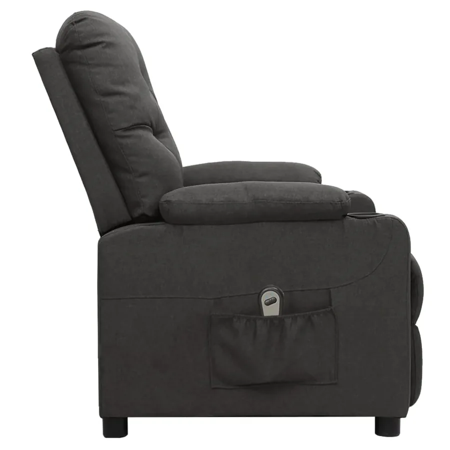 Fauteuil inclinable électrique Gris foncé Tissu - 4