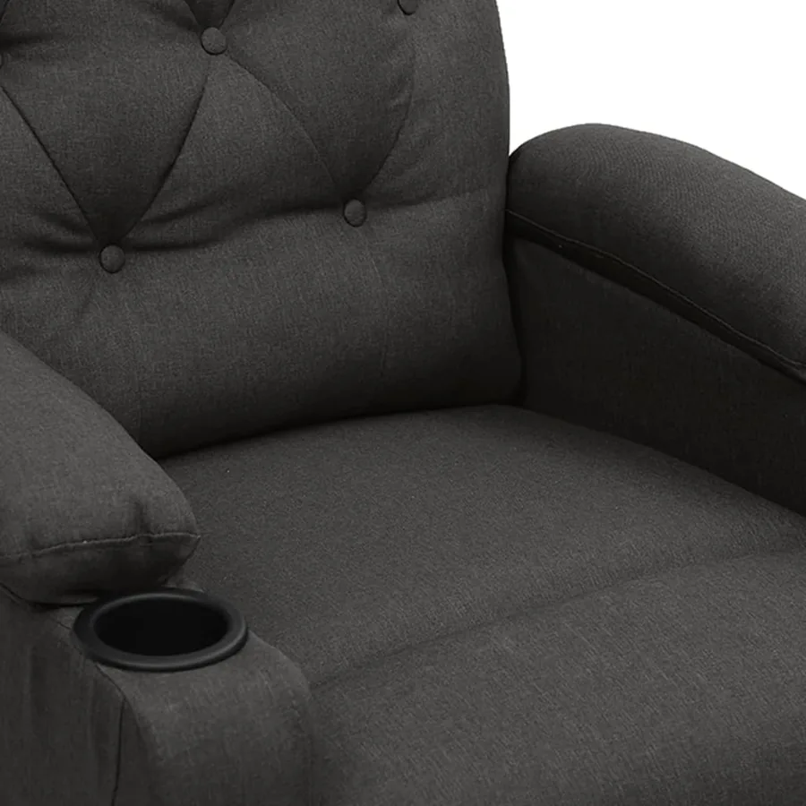Fauteuil inclinable électrique Gris foncé Tissu - 7