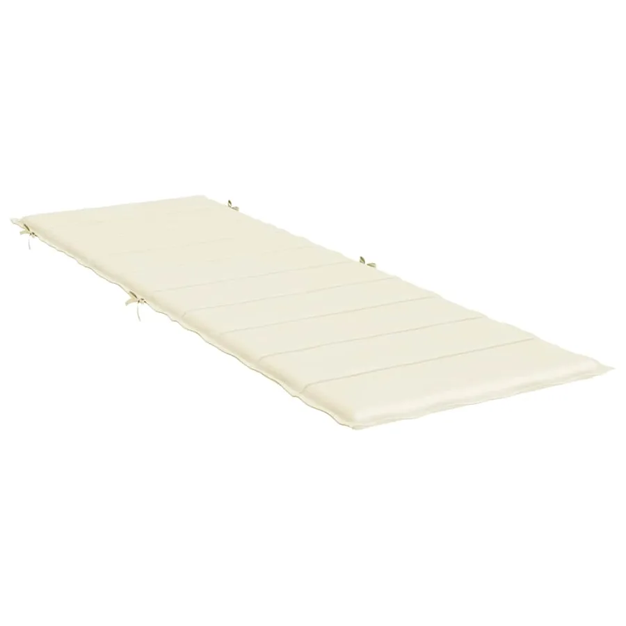 Coussin de chaise longue crème 186x58x4 cm tissu oxford - 4