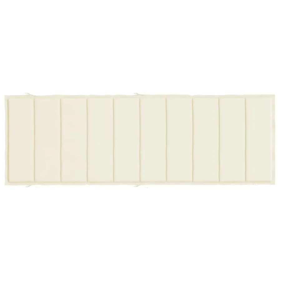 Coussin de chaise longue crème 186x58x4 cm tissu oxford - 5