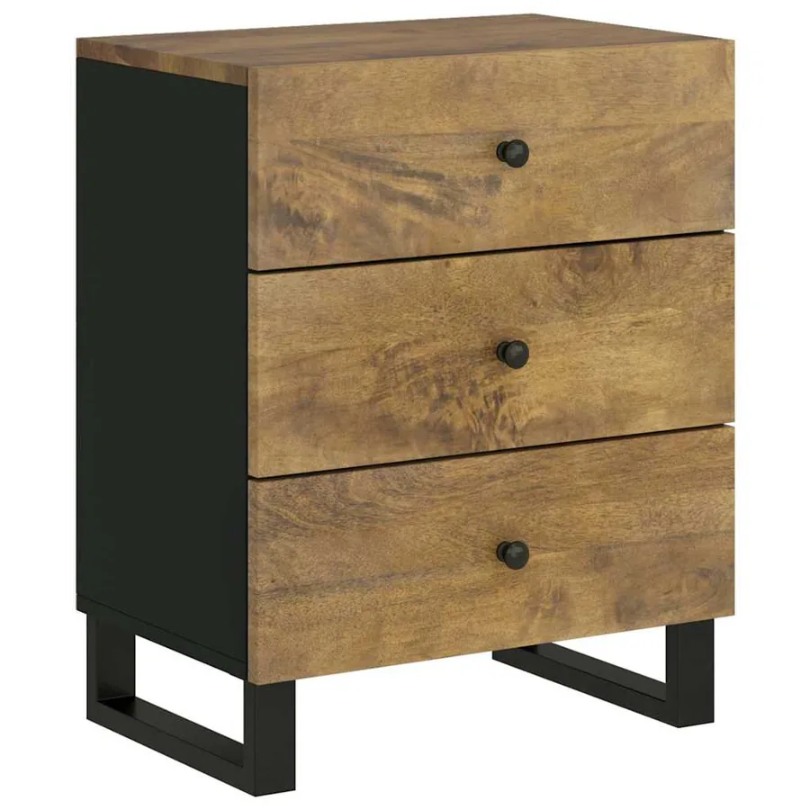 Table de chevet 50x33x62 cm Bois de manguier et d'ingénierie - 10
