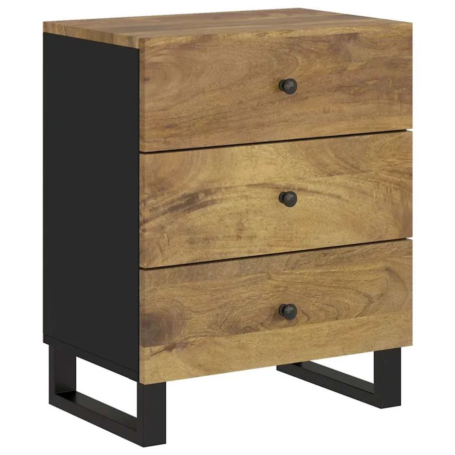 Table de chevet 50x33x62 cm Bois de manguier et d'ingénierie - 11