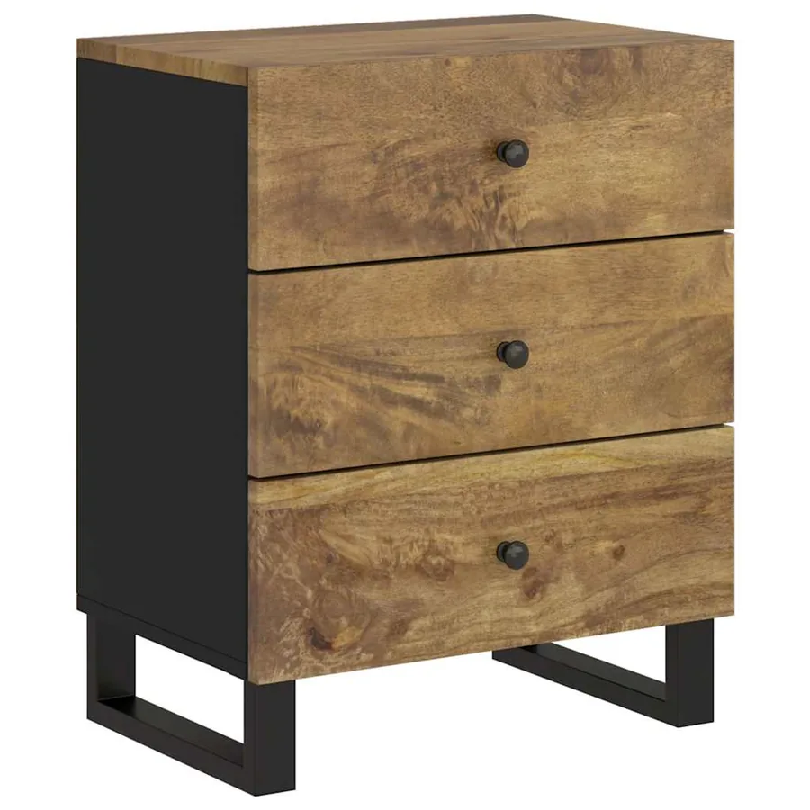Table de chevet 50x33x62 cm Bois de manguier et d'ingénierie - 12