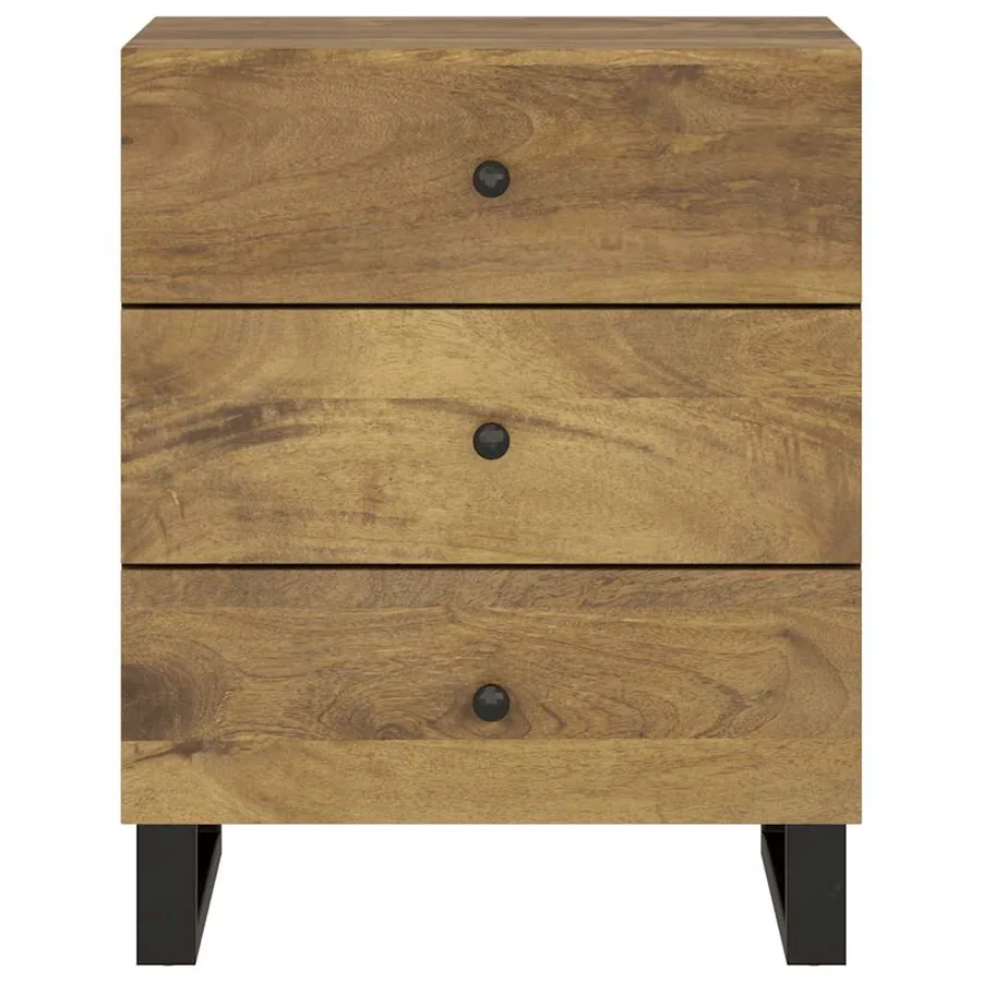 Table de chevet 50x33x62 cm Bois de manguier et d'ingénierie - 3
