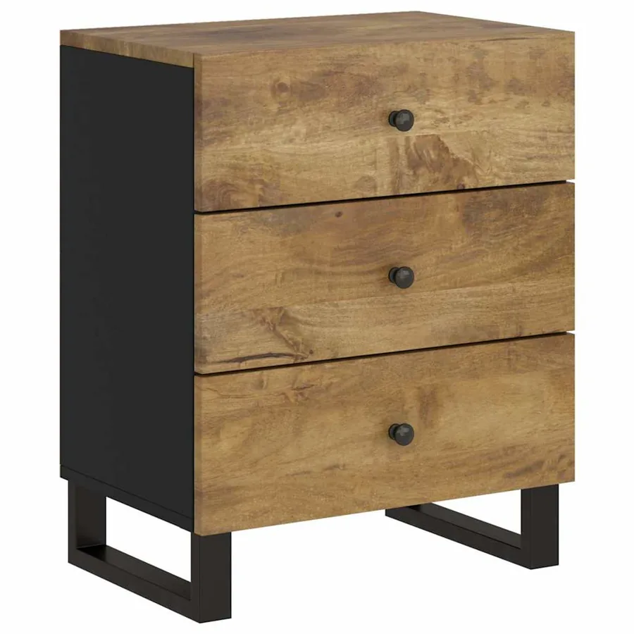 Table de chevet 50x33x62 cm Bois de manguier et d'ingénierie - 9
