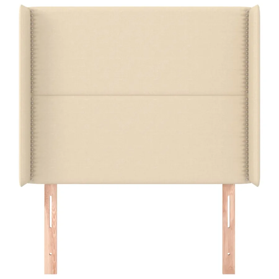 Tête de lit avec oreilles Crème 93x16x118/128 cm Tissu - 3