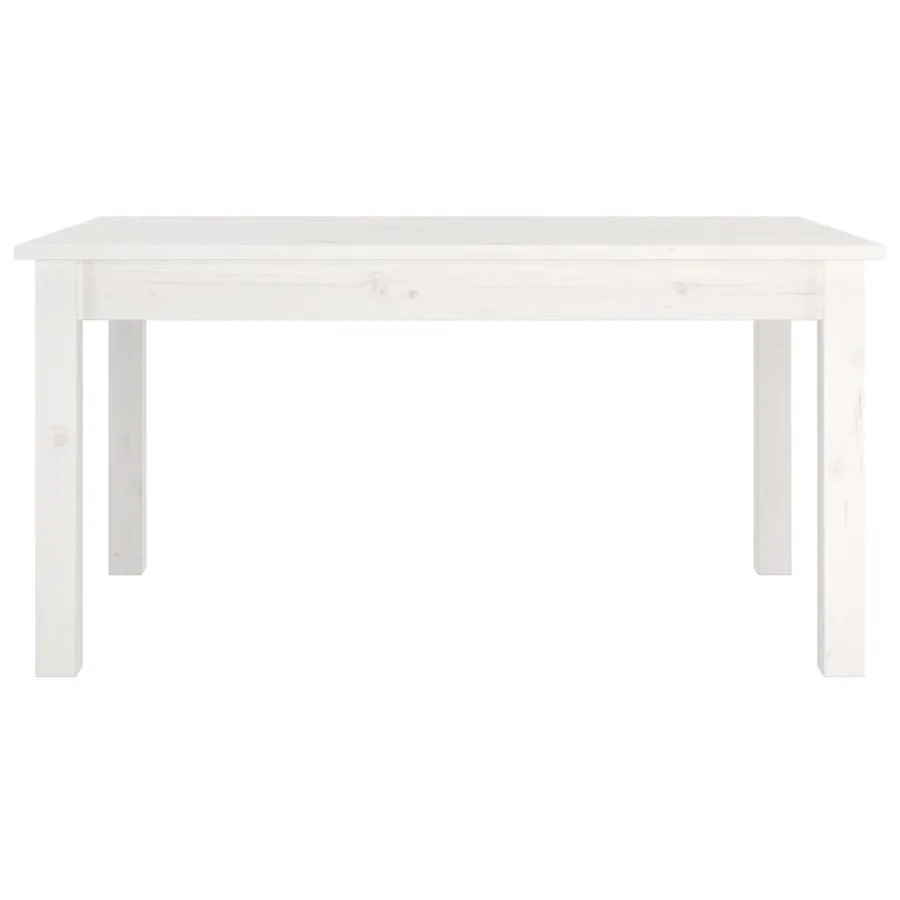 Table basse Blanc 80x50x40 cm Bois massif de pin - 3