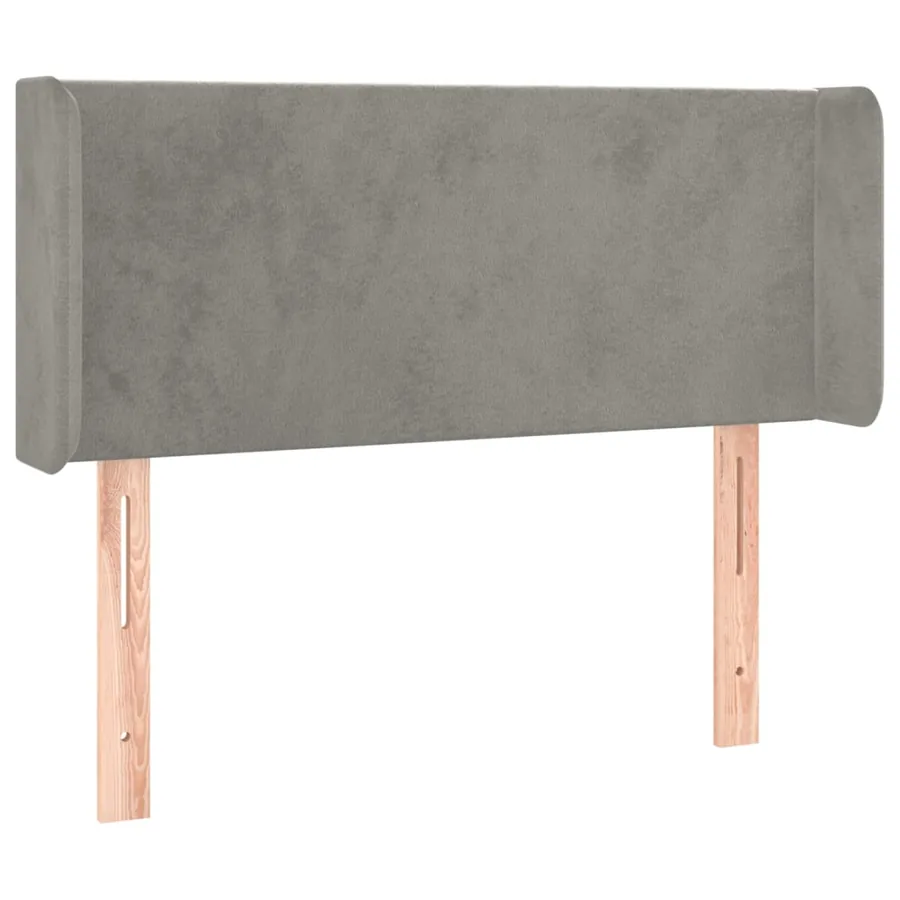 Tête de lit à LED Gris clair 103x16x78/88 cm Velours - 3