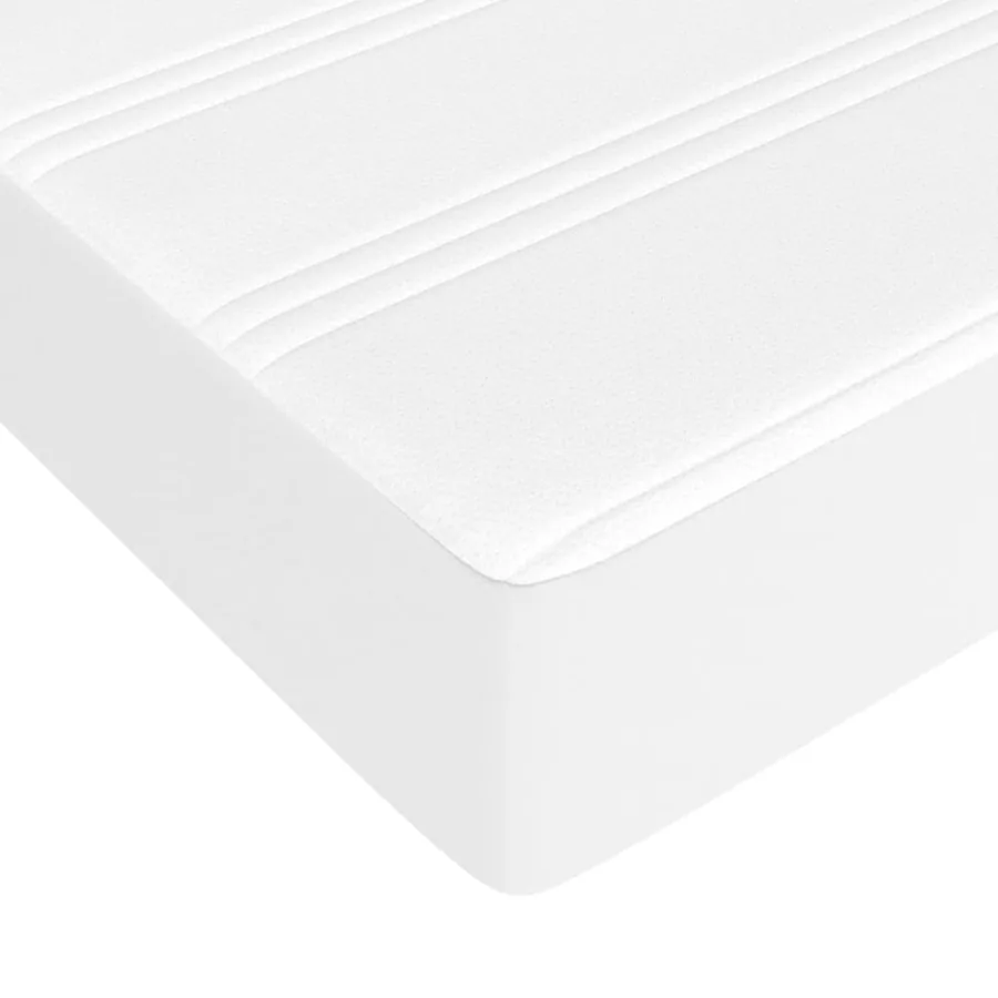 Matelas de lit à ressorts ensachés fermeté moyenne Blanc 100x200x20 cm - 5