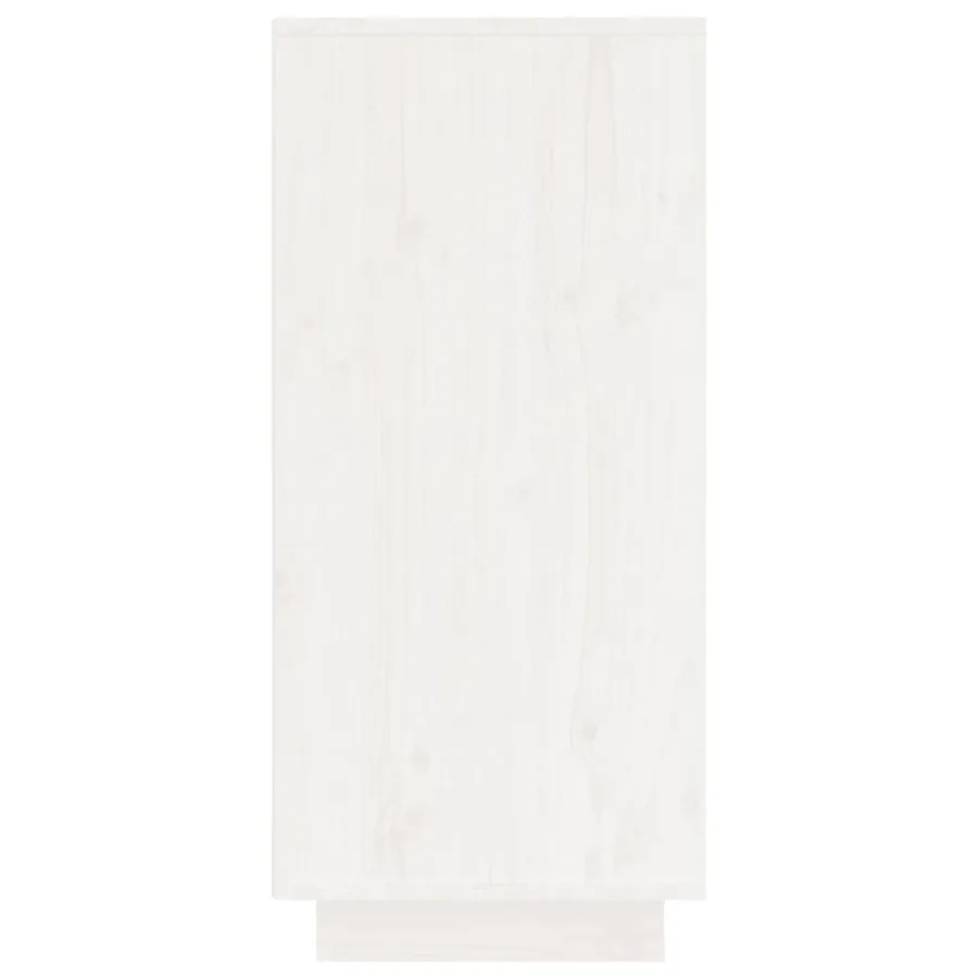 Buffet Blanc 60x34x75 cm Bois massif de pin - 7