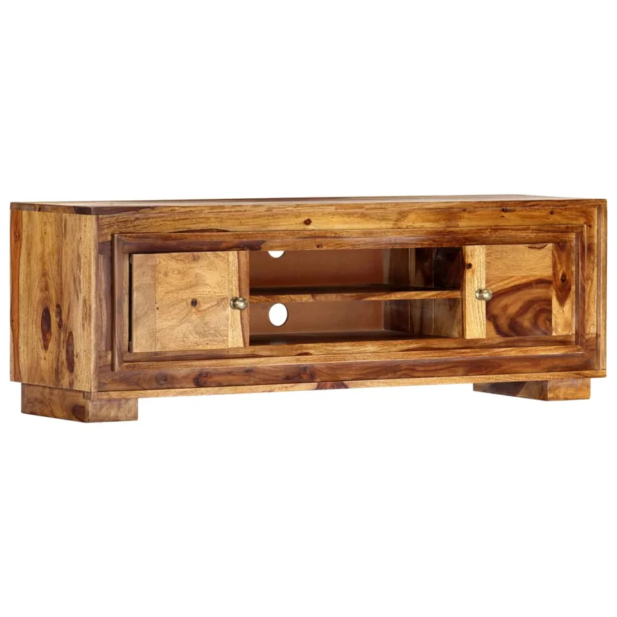 Meuble TV 118x30x40 cm Bois de Sesham massif - 10