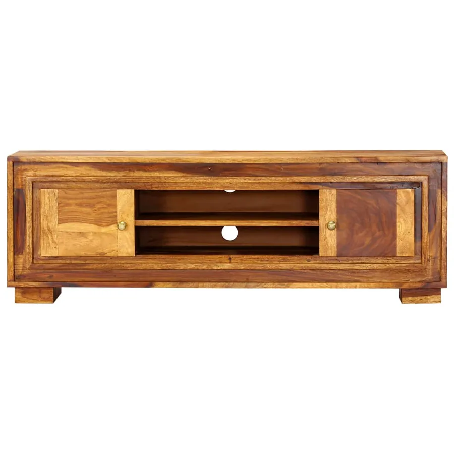 Meuble TV 118x30x40 cm Bois de Sesham massif - 3
