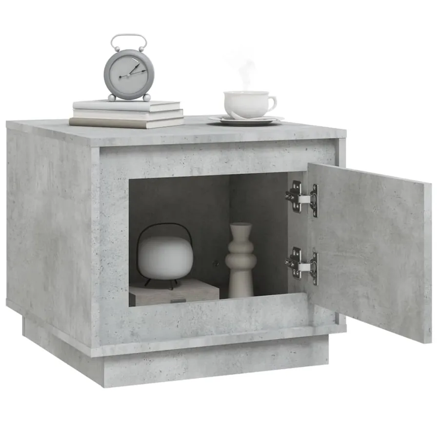 Table basse gris béton 51x50x44 cm bois d'ingénierie - 4