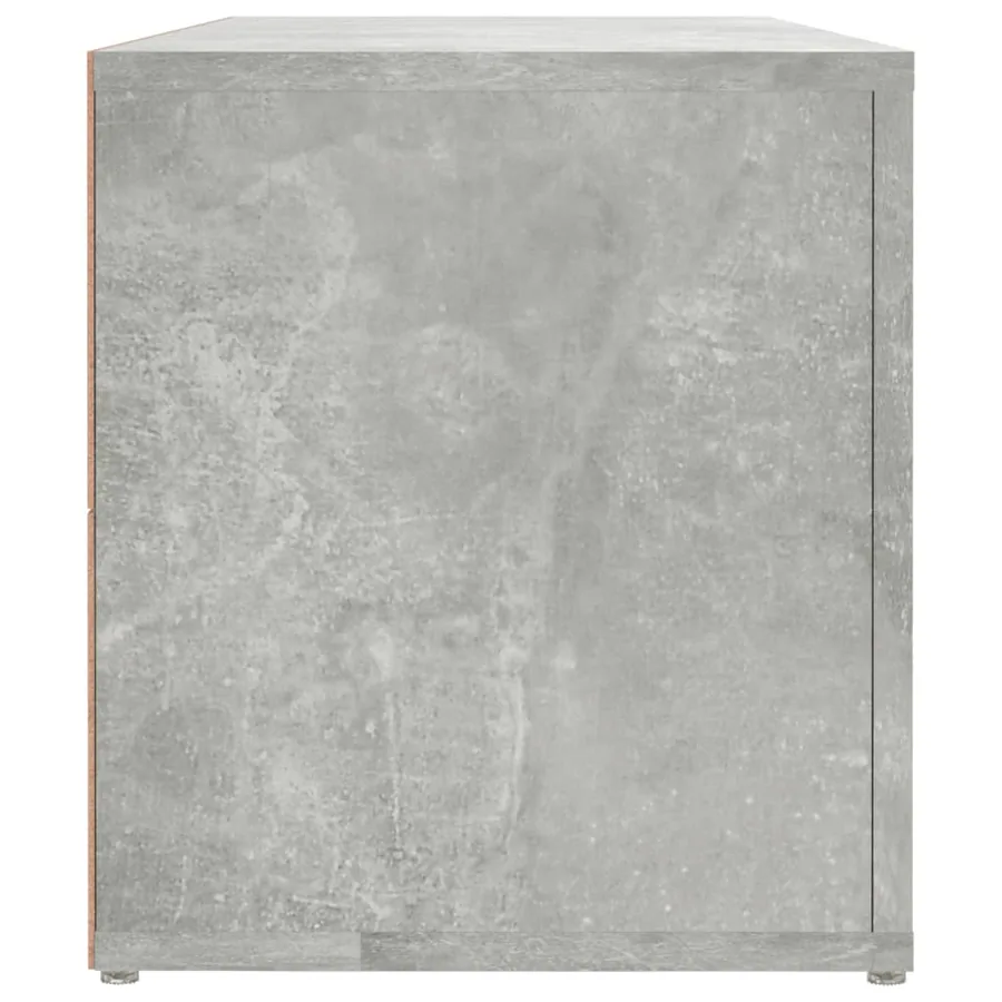 Meuble TV Gris béton 100x31,5x35 cm Bois d'ingénierie - 6