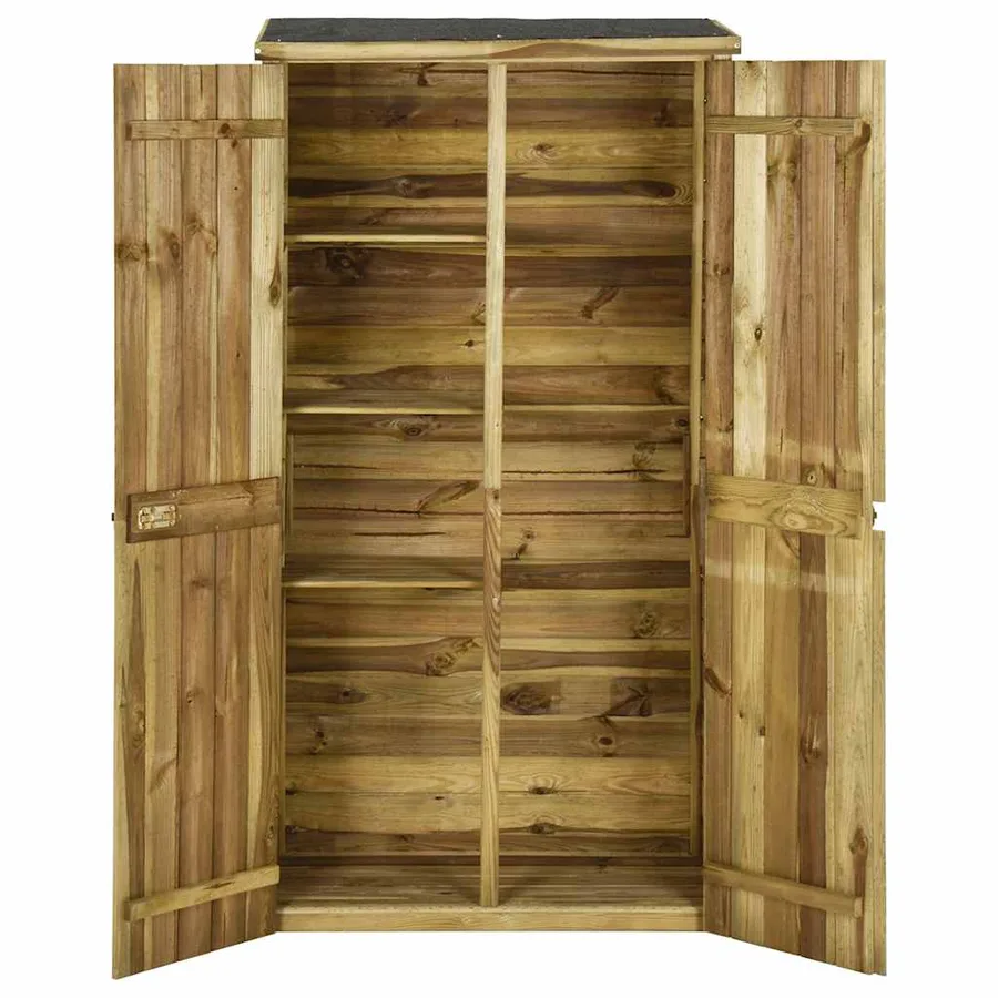Abri à outils pour jardin Pin 85x48x177 cm - 3