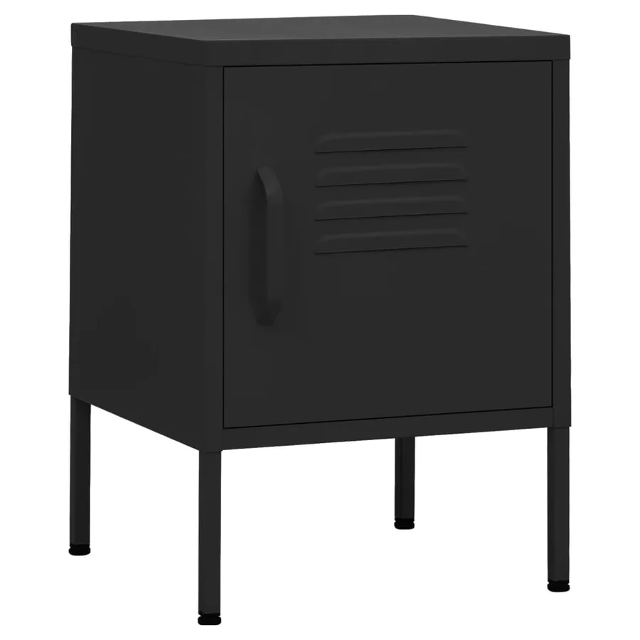 Table de chevet Noir 35x35x51 cm Acier - 2