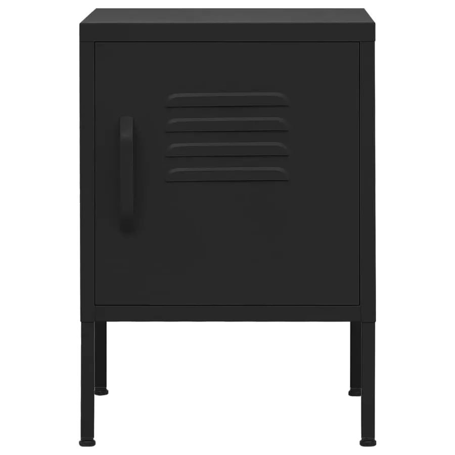 Table de chevet Noir 35x35x51 cm Acier - 3
