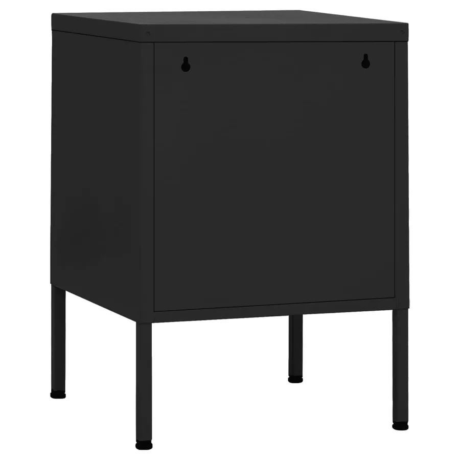 Table de chevet Noir 35x35x51 cm Acier - 5