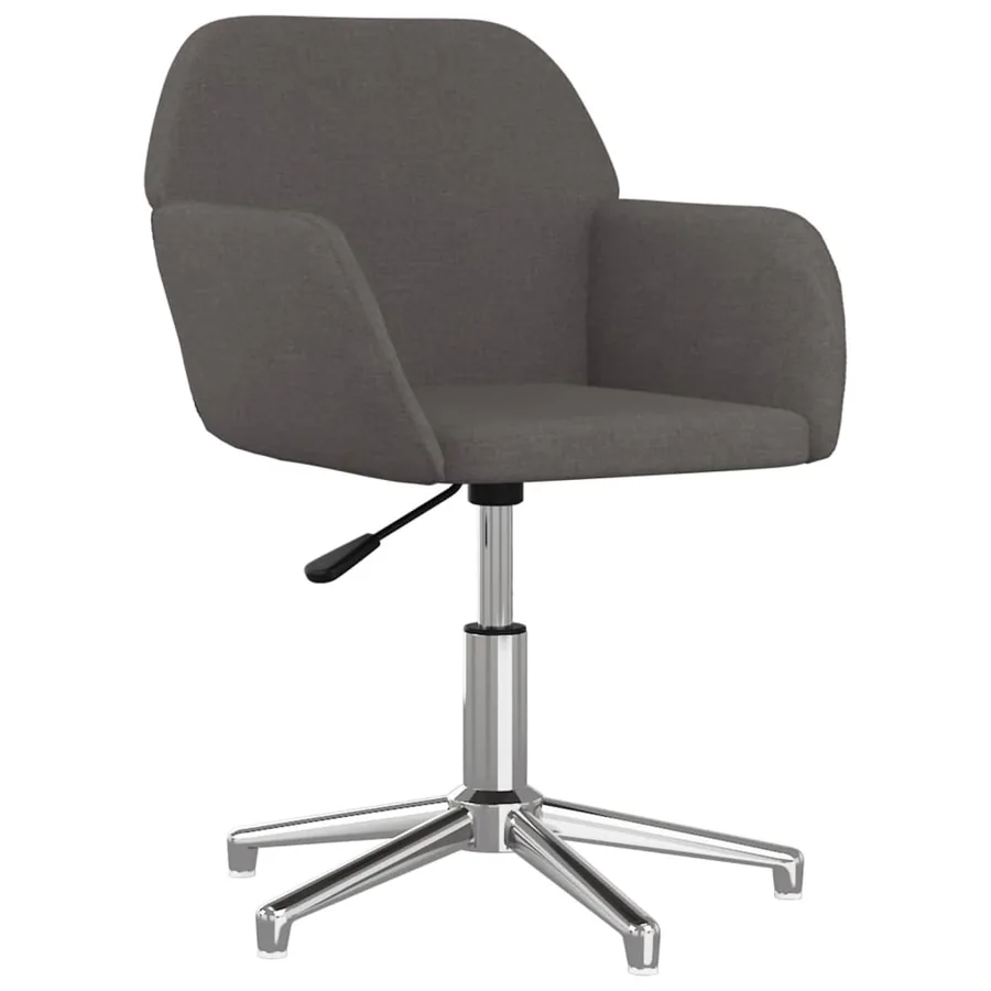 Chaises pivotantes à manger lot de 2 Gris foncé Tissu - 3