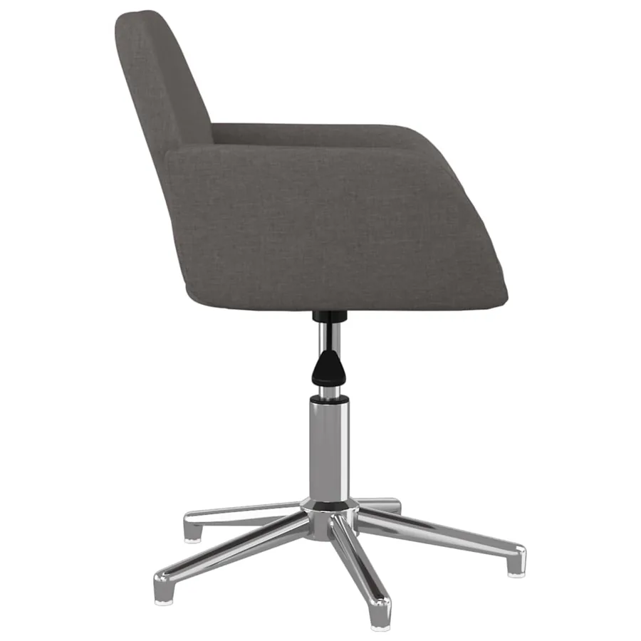 Chaises pivotantes à manger lot de 2 Gris foncé Tissu - 5