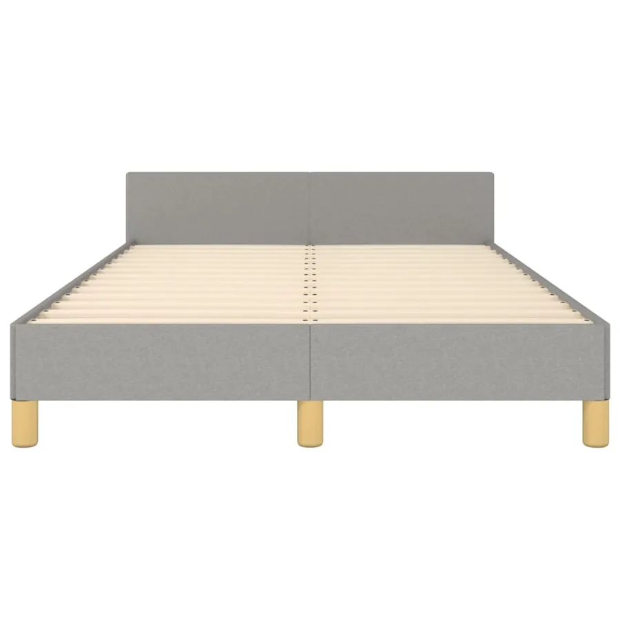 Cadre de lit sans matelas gris clair 120x200 cm tissu - 6