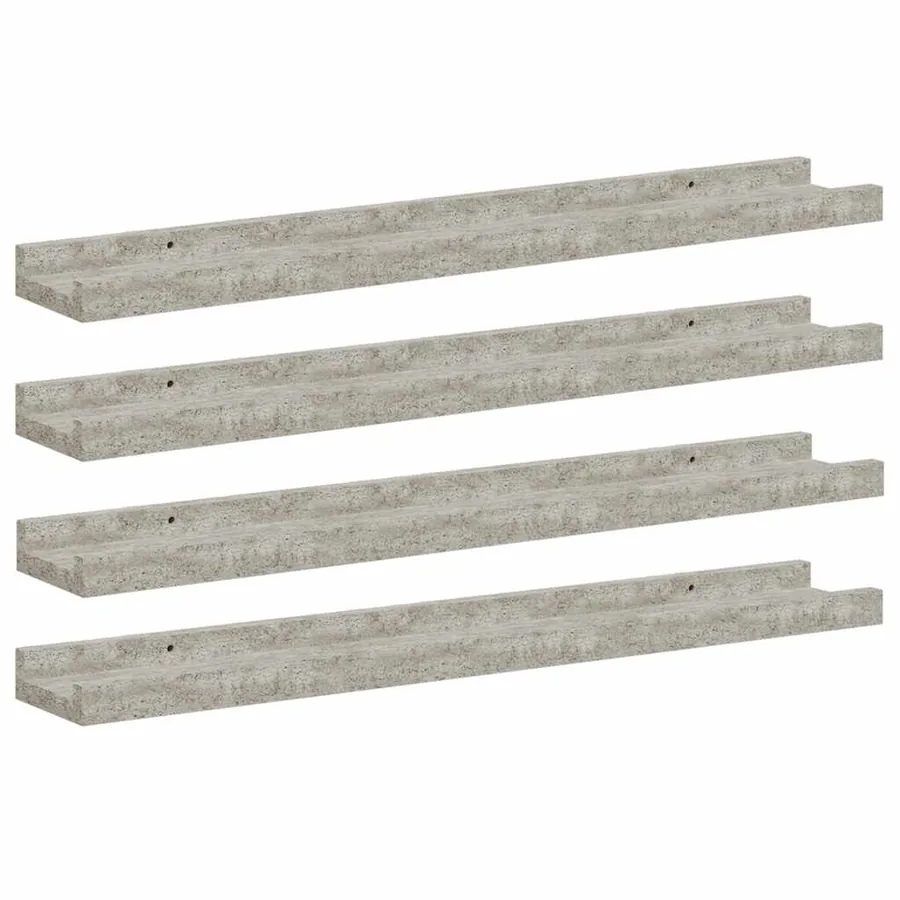 Étagères murales 4 pcs Gris béton 60x9x3 cm - 2