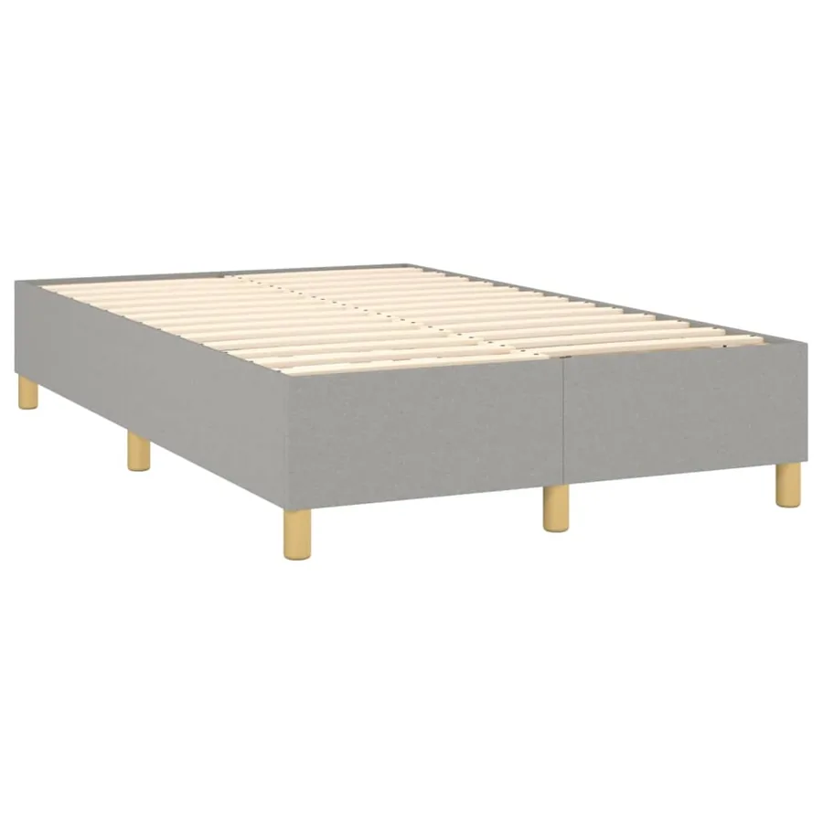 Sommier à lattes de lit matelas et LED Gris clair 120x200 cm - 5