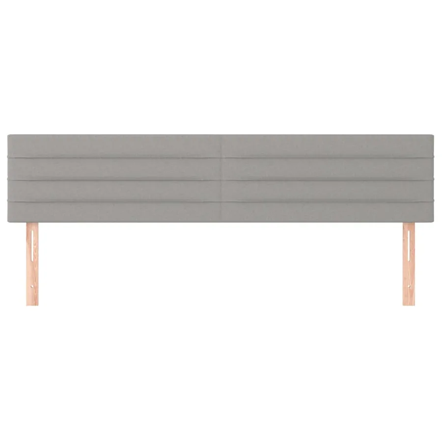 Têtes de lit Gris clair 200x5x78/88 cm Tissu - 3