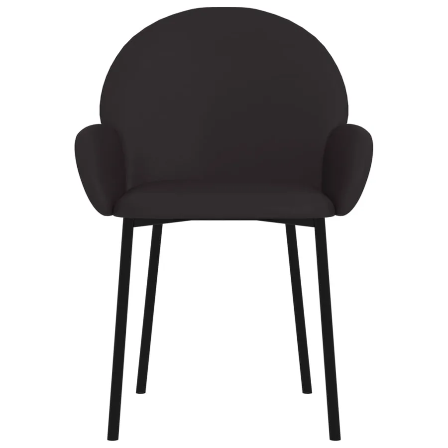 Chaises à manger lot de 2 noir similicuir - 4