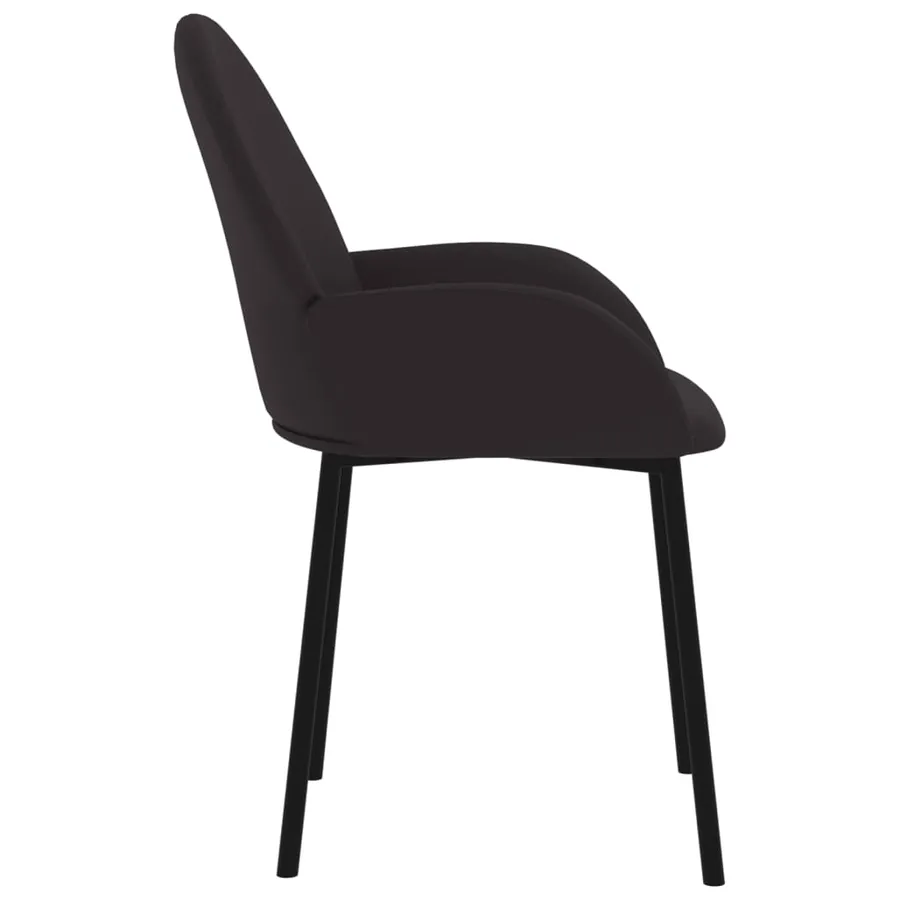 Chaises à manger lot de 2 noir similicuir - 5