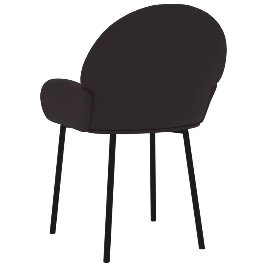 Chaises à manger lot de 2 noir similicuir - 6