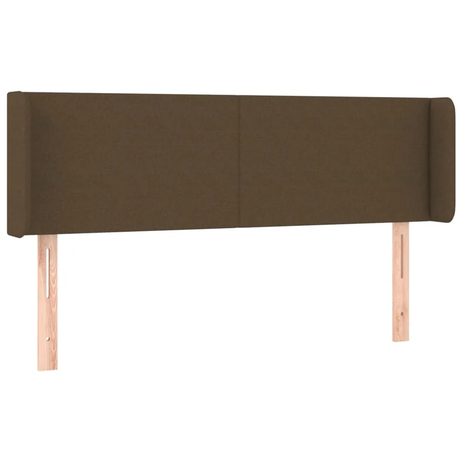 Tête de lit avec oreilles Marron Foncé 147x16x78/88 cm Tissu - 2