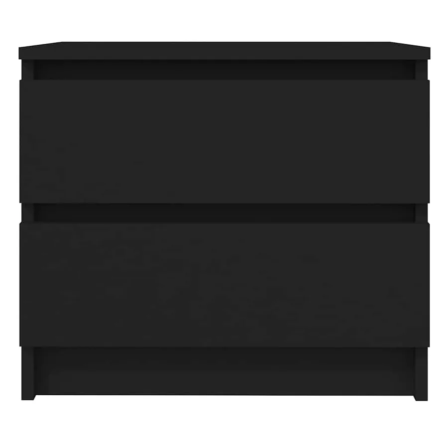 Table de chevet noir 50x39x43,5 cm bois d'ingénierie - 3