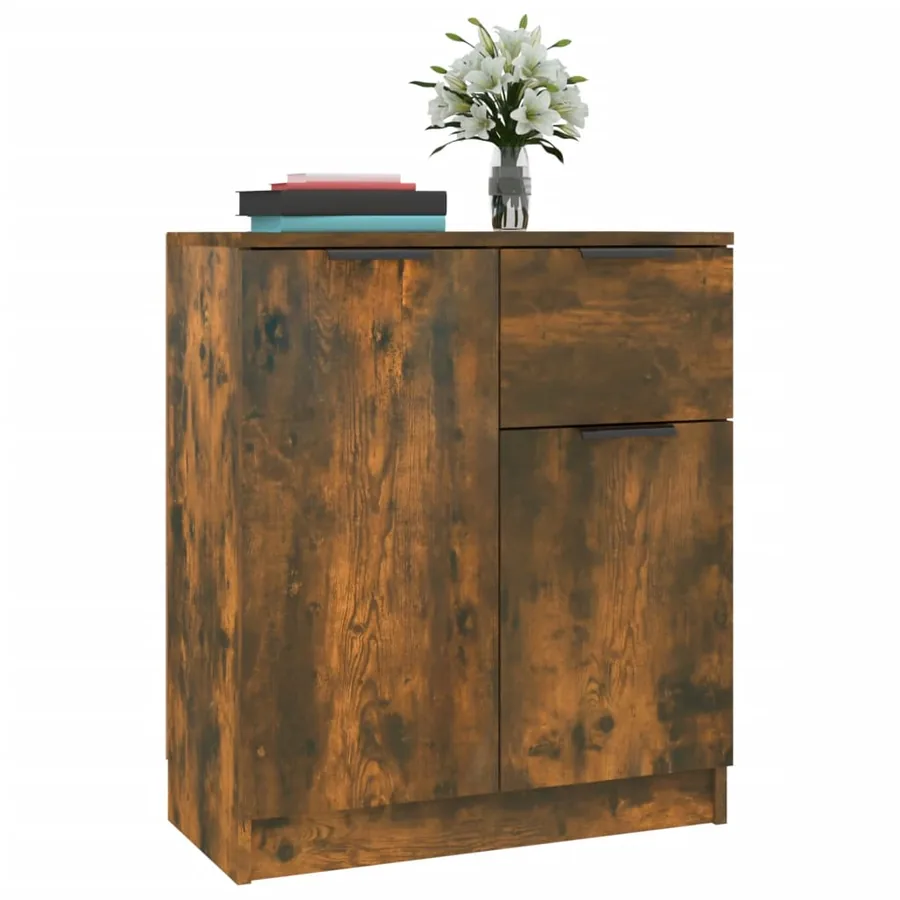 Buffet Chêne fumé 60x30x70 cm Bois d'ingénierie - 4