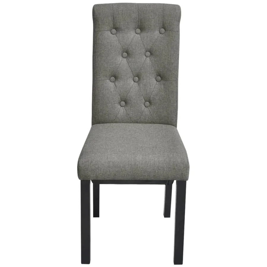Chaises à manger lot de 2 gris clair tissu - 3