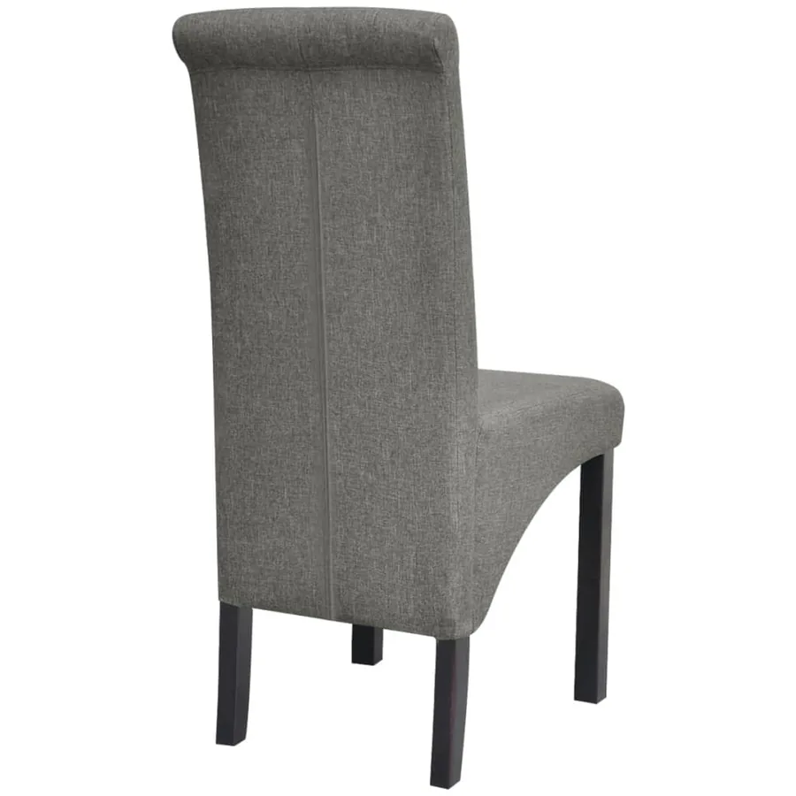 Chaises à manger lot de 2 gris clair tissu - 5