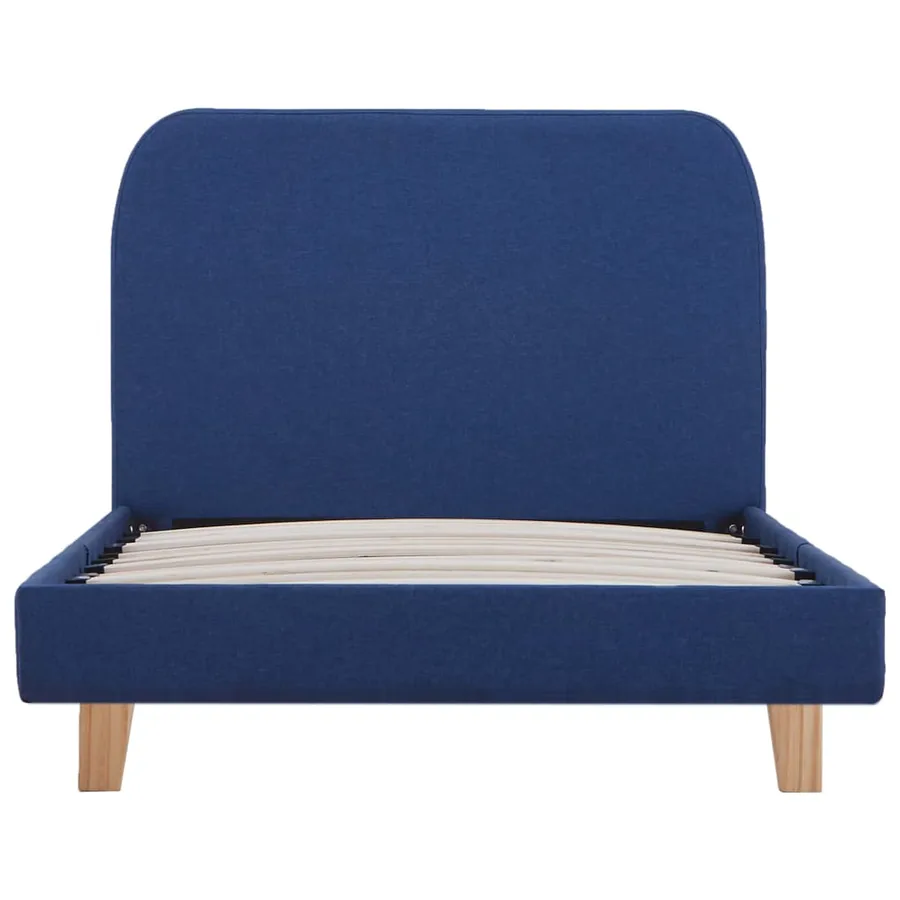 Cadre de lit sans matelas bleu tissu 90x200 cm - 3