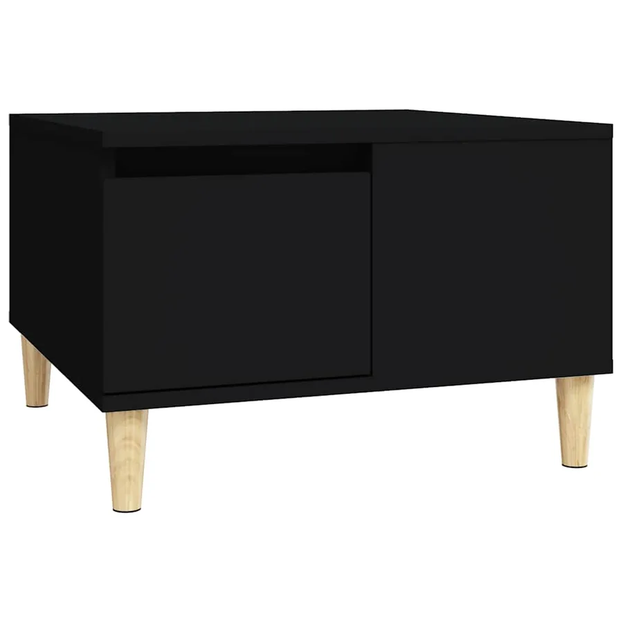 Table basse noir 55x55x36,5 cm bois d'ingénierie - 2