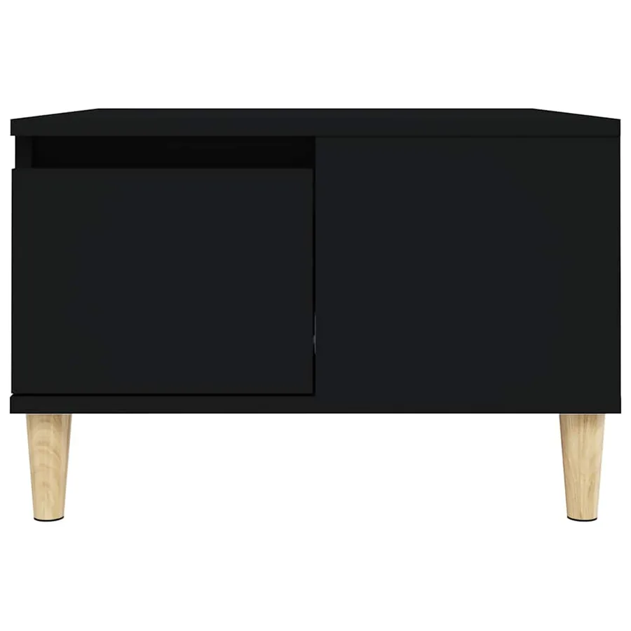 Table basse noir 55x55x36,5 cm bois d'ingénierie - 7