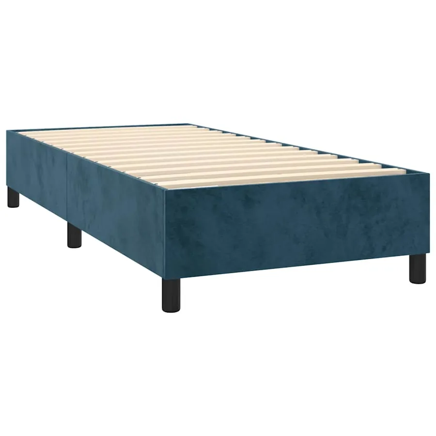Sommier à lattes de lit avec matelas Bleu foncé 90x190 cm - 4