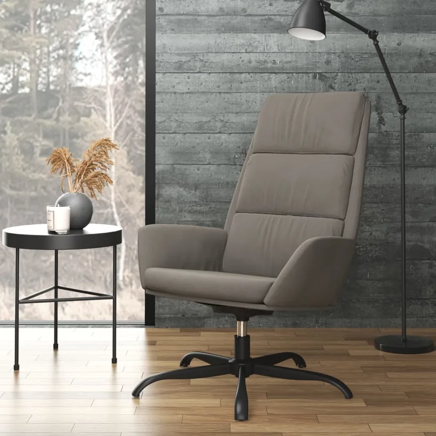 Chaise de relaxation Gris clair Velours
