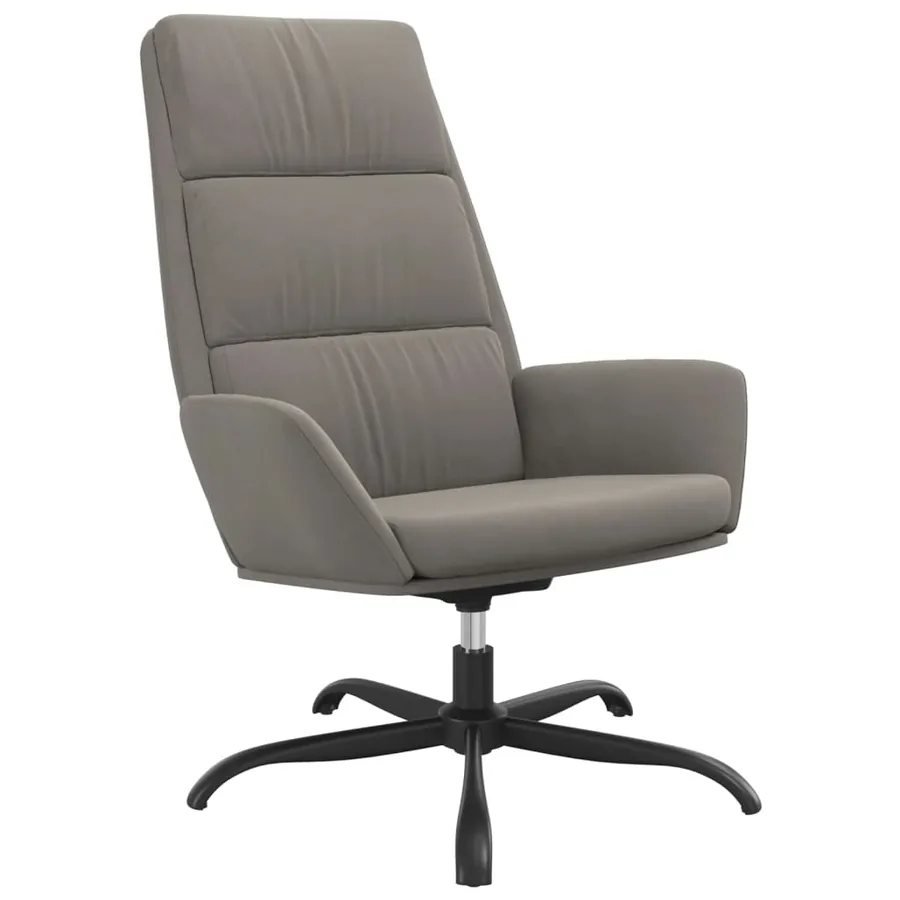 Chaise de relaxation Gris clair Velours - 2