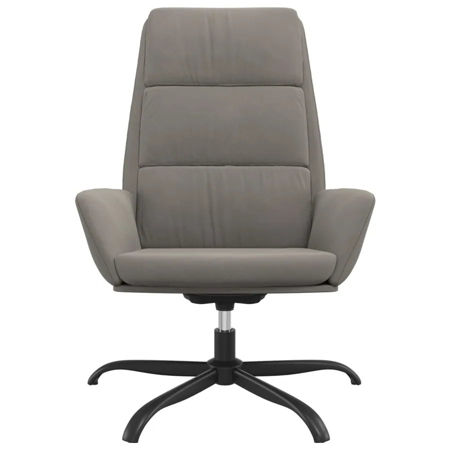 Chaise de relaxation Gris clair Velours - 3